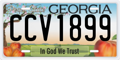 GA license plate CCV1899