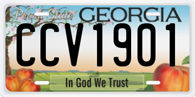 GA license plate CCV1901