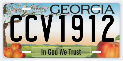GA license plate CCV1912
