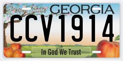 GA license plate CCV1914
