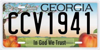 GA license plate CCV1941