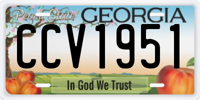 GA license plate CCV1951