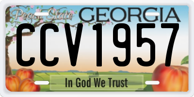 GA license plate CCV1957