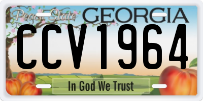 GA license plate CCV1964