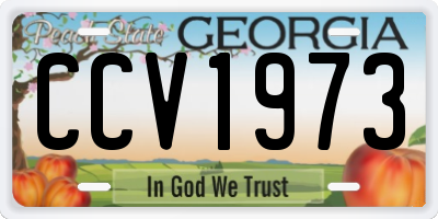 GA license plate CCV1973