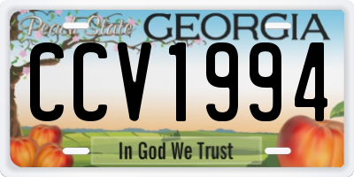 GA license plate CCV1994