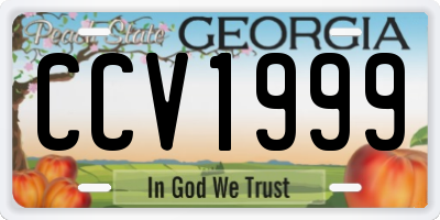 GA license plate CCV1999