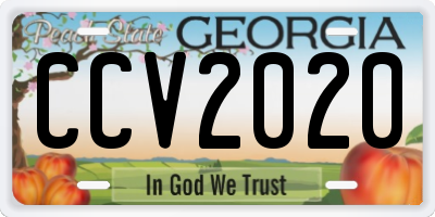 GA license plate CCV2020