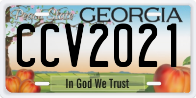GA license plate CCV2021