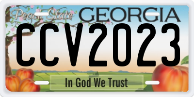 GA license plate CCV2023