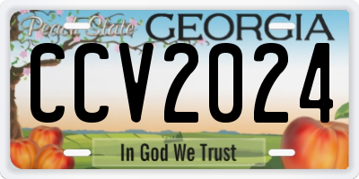 GA license plate CCV2024
