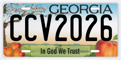 GA license plate CCV2026