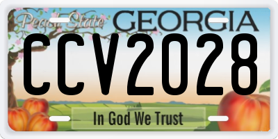 GA license plate CCV2028