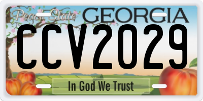 GA license plate CCV2029
