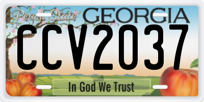 GA license plate CCV2037