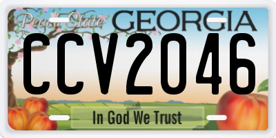 GA license plate CCV2046