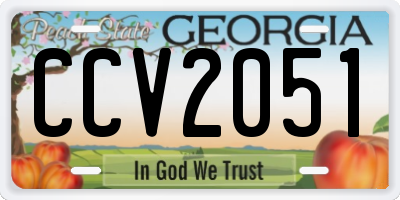 GA license plate CCV2051