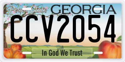 GA license plate CCV2054