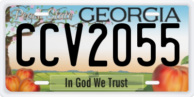 GA license plate CCV2055