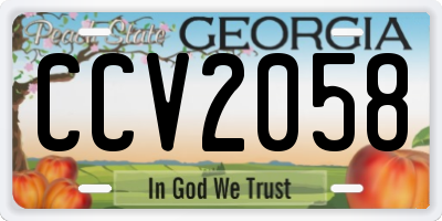 GA license plate CCV2058