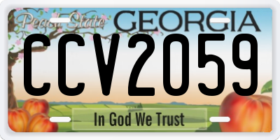 GA license plate CCV2059