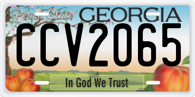 GA license plate CCV2065