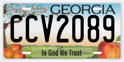 GA license plate CCV2089