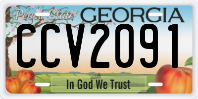 GA license plate CCV2091