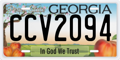 GA license plate CCV2094