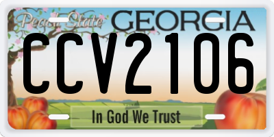 GA license plate CCV2106