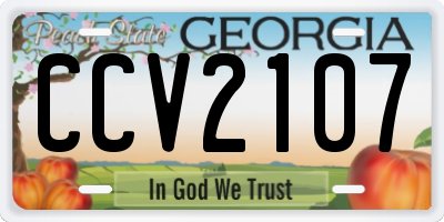 GA license plate CCV2107