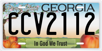 GA license plate CCV2112