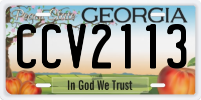 GA license plate CCV2113