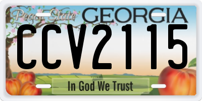 GA license plate CCV2115
