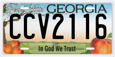GA license plate CCV2116