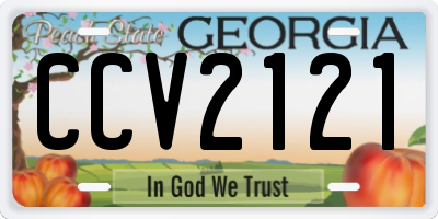 GA license plate CCV2121