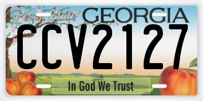 GA license plate CCV2127