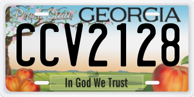 GA license plate CCV2128