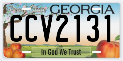 GA license plate CCV2131