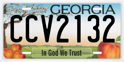 GA license plate CCV2132