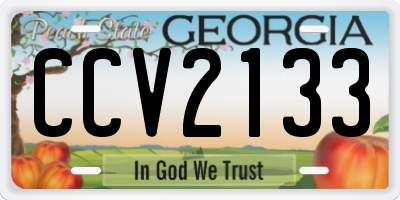 GA license plate CCV2133