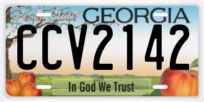 GA license plate CCV2142
