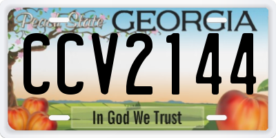 GA license plate CCV2144