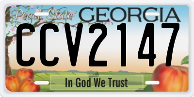 GA license plate CCV2147