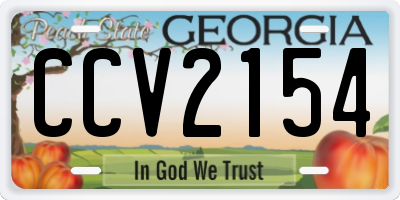 GA license plate CCV2154