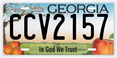GA license plate CCV2157