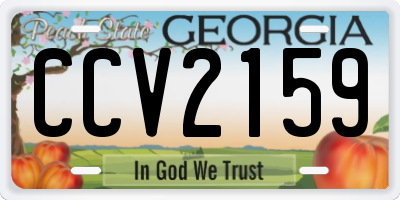 GA license plate CCV2159