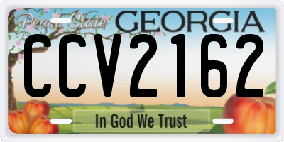 GA license plate CCV2162