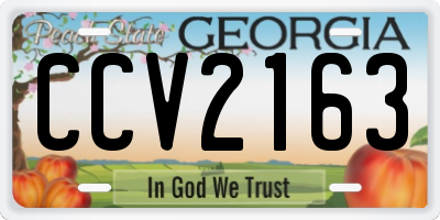 GA license plate CCV2163