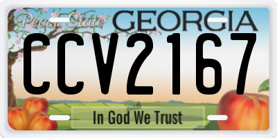 GA license plate CCV2167
